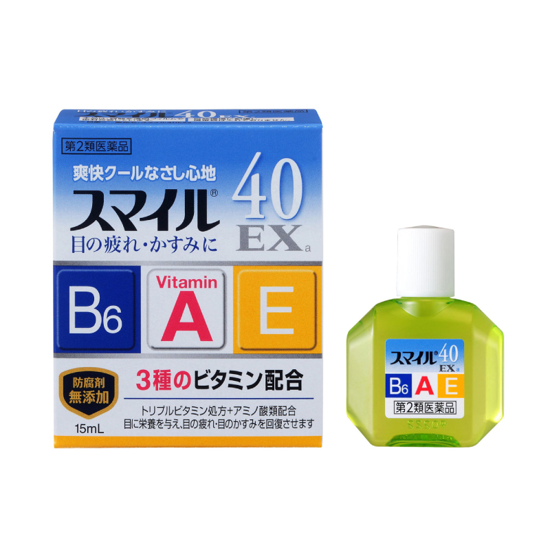 日本境內 獅王LION smile 40EX 40 Mild眼藥水【藍色】15ml-(長期團)-.png